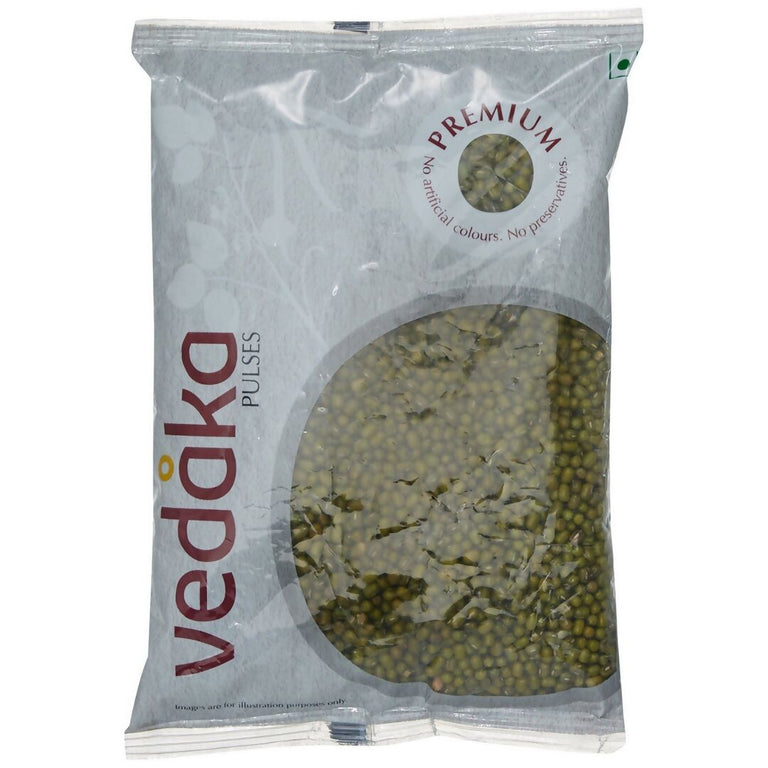 Vedaka Green Moong Whole - 500 gm