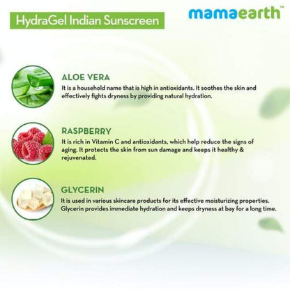 Mamaearth HydraGel Indian Sunscreen For Sun Protection - 50 gm