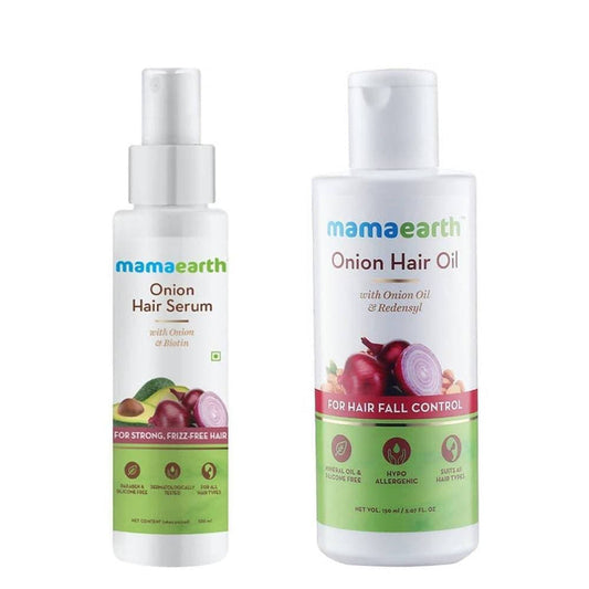 Mamaearth Onion Hair Serum & Onion Hair Oil - Combo