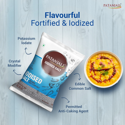Patanjali Iodized Namak - 1 kg - Pack of 2
