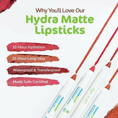 Mamaearth Hydra-Matte Crayon Transferproof Lipstick Lychee Pink - 2.4 gm