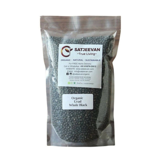 Satjeevan Organic Urad Whole Black - 1000 gm