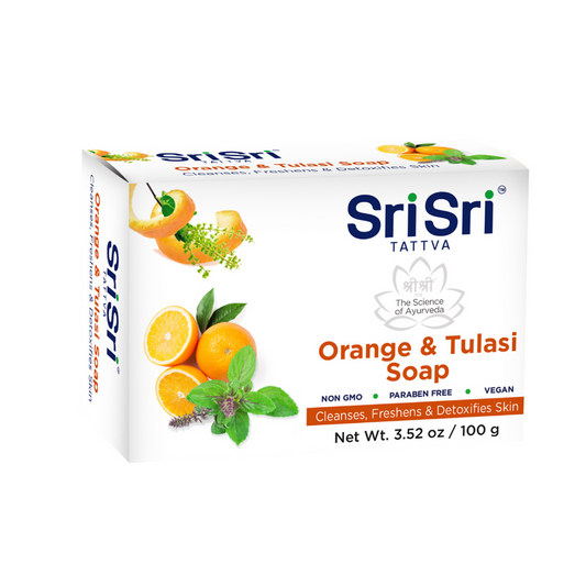 Sri Sri Tattva USA Orange & Tulasi Soap - 100 gm