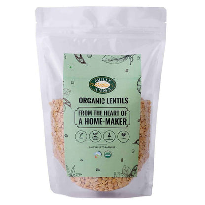 Millet Amma Organic Lentils Toor Dal - 500 gm
