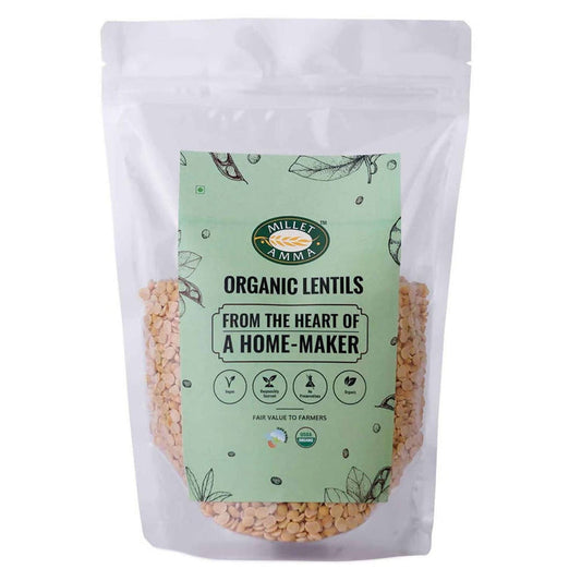 Millet Amma Organic Lentils Toor Dal - 500 gm