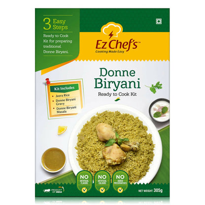 Ez Chef's Donne Biryani Kit - Bangalore's Famous Biryani - 305 gm - Pack of 2