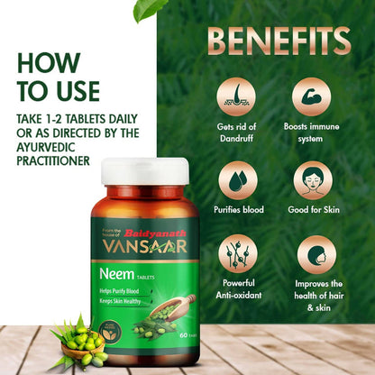 Baidyanath Vansaar Neem Tablets - 60 Tabs