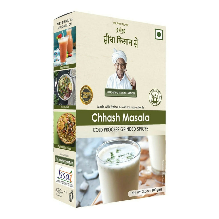 Gir Sidha Kisan Se Natural Chhash Masala - 100 gm - Pack of 2
