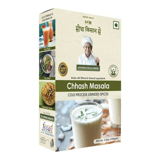 Gir Sidha Kisan Se Natural Chhash Masala - 100 gm - Pack of 2