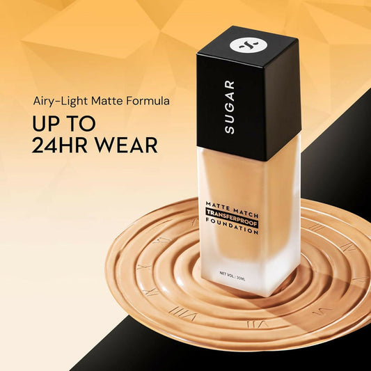 Sugar Cosmetics Matte Match Transferproof Foundation - 17 Raf - 30 ml