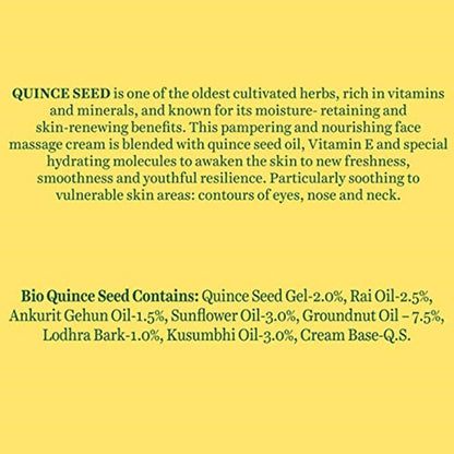 Biotique Advanced Ayurveda Quince Seed Anti-Ageing Face Massage Cream - 50 Gm