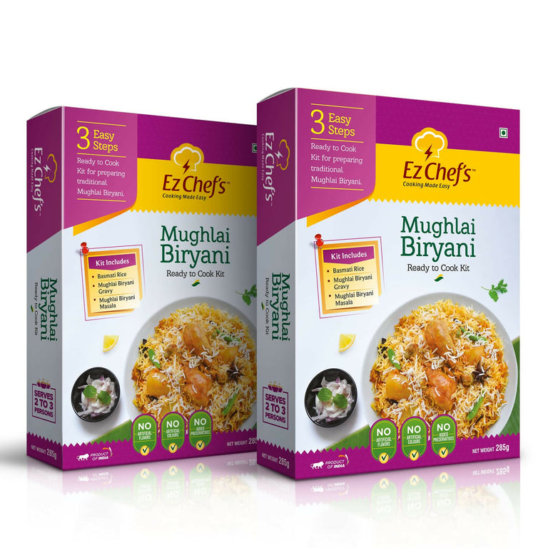 Ez Chef's Mughlai Biryani Kit - Lucknow's Famous Biryani - 305 gm - Pack of 2