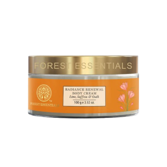 Forest Essentials Radiance Renewal Body Cream Lime Saffron & Oudh - 100 gm