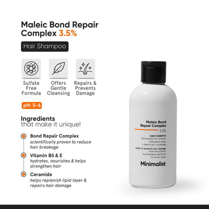Minimalist Maleic Bond Repair Complex Shampoo & Hair Mask Combo - combo
