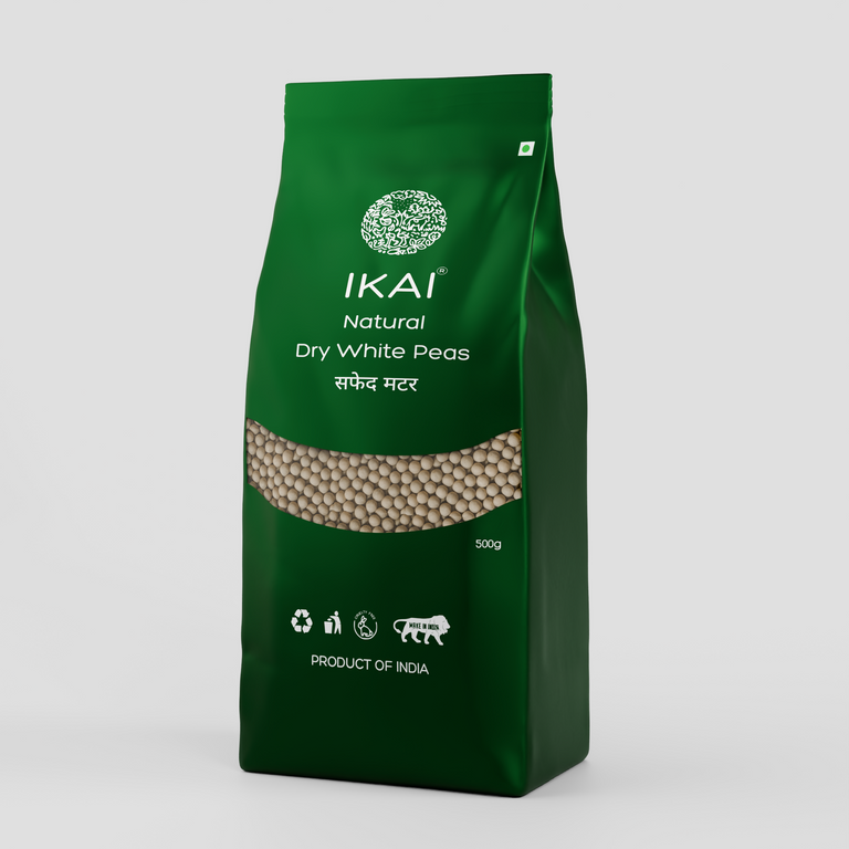 IKAI Natural Dry White Peas - 500 gm