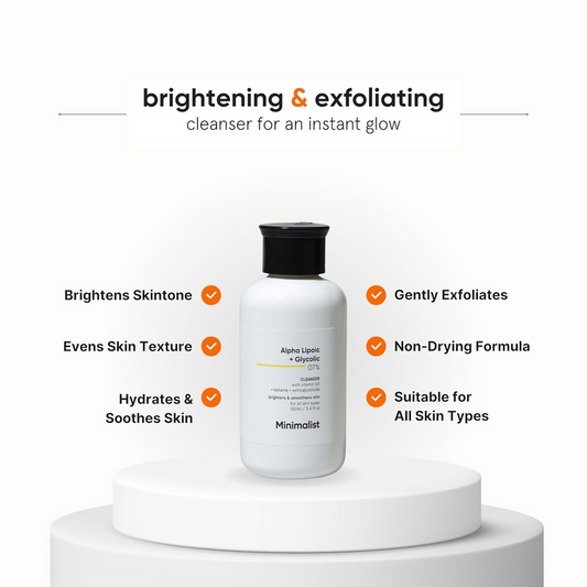 Minimalist 7% ALA + Glycolic Brightening Face Wash - 100 ml