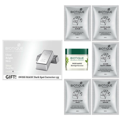 Biotique Silver Complete 6 Step Facial Kit - 65 gm