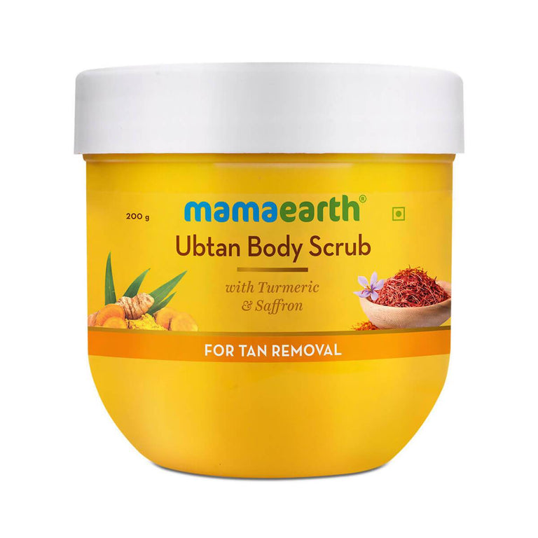 Mamaearth Ubtan Body Scrub with Turmeric & Saffron for Tan Removal - 200 gm