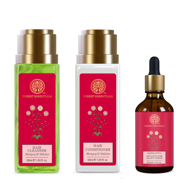 Forest Essentials Hair Growth Ritual For Hair Regeneration - combo