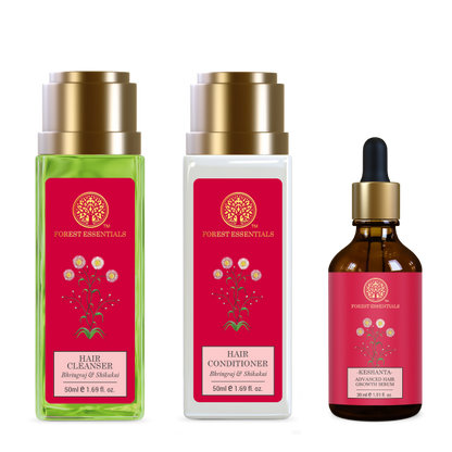 Forest Essentials Hair Growth Ritual For Hair Regeneration - combo