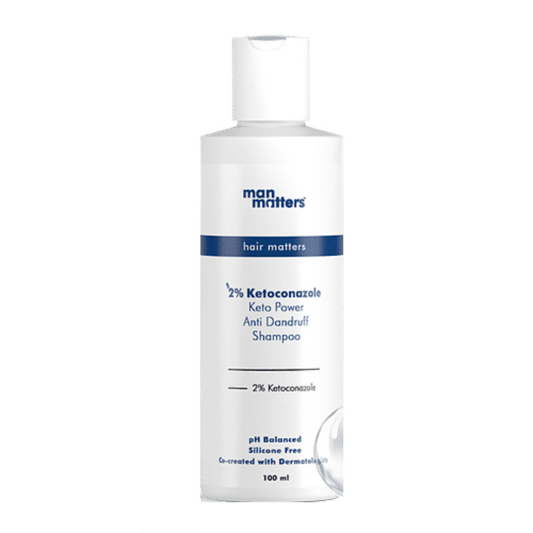 Man Matters 2% Ketoconazole Anti Dandruff Shampoo, Cruelty Free, Vegan, No Side Effects - 100 ml - Pack of 1