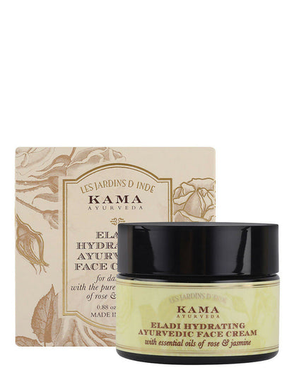 Kama Ayurveda Hydrating Summer Skin Combo - Rose Water, Rose & Jasmine Cleanser & Eladi Face Cream - combo