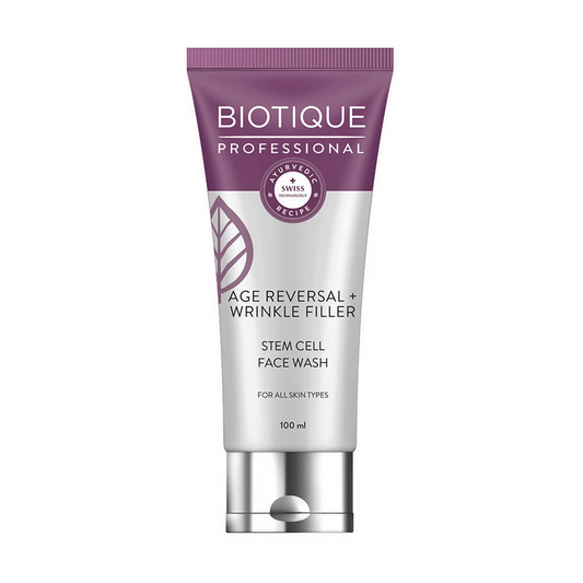 Biotique Professional Age Reversal + Wrinkle Filler Stem Cell Face Wash - 100 ml