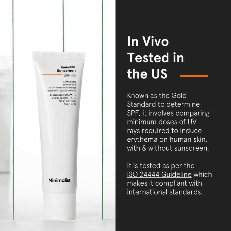Minimalist Invisible Sunscreen SPF 40+ PA +++ - 50 gm