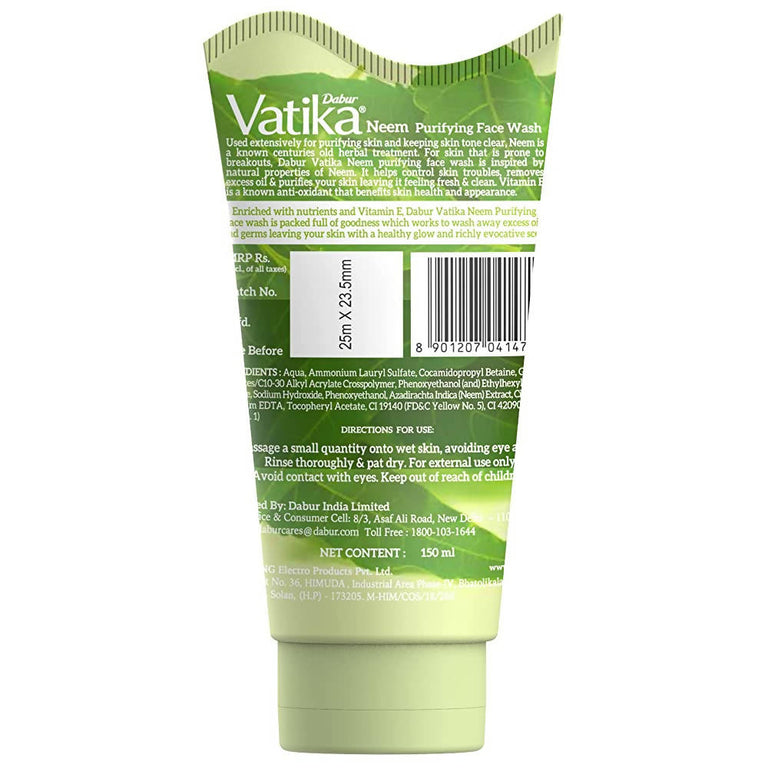 Dabur Vatika Neem Face Wash - 150 ml