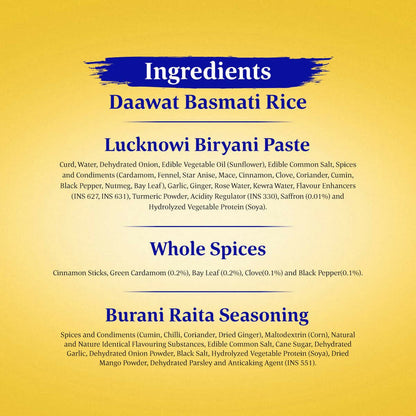 Daawat Biryani Kit Lucknowi - Authentic Recipe - 334 gm
