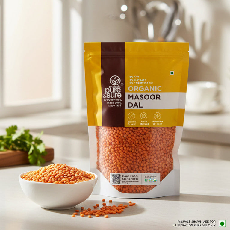 Pure & Sure Organic Masoor Dal - 500 gm