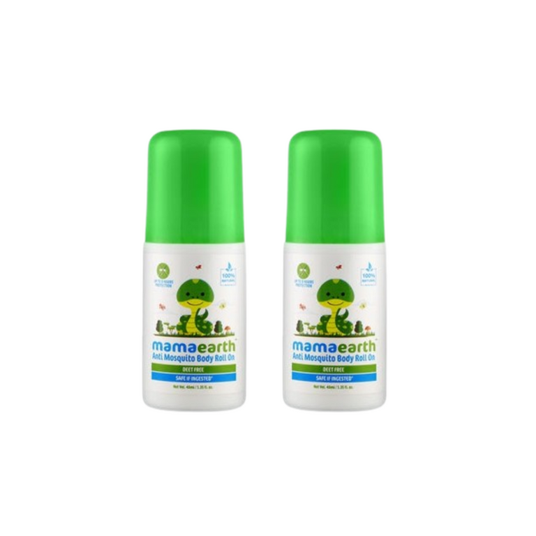 Mamaearth Natural Anti Mosquito Body Roll On For Kids with Citronella Eucalyptus & Lemongrass Oil - 40 ml - Pack of 1