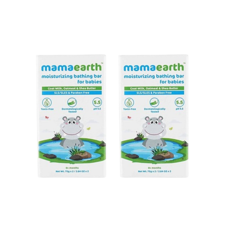 Mamaearth Moisturizing Bathing Bar Soap For Babies - Pack of 2