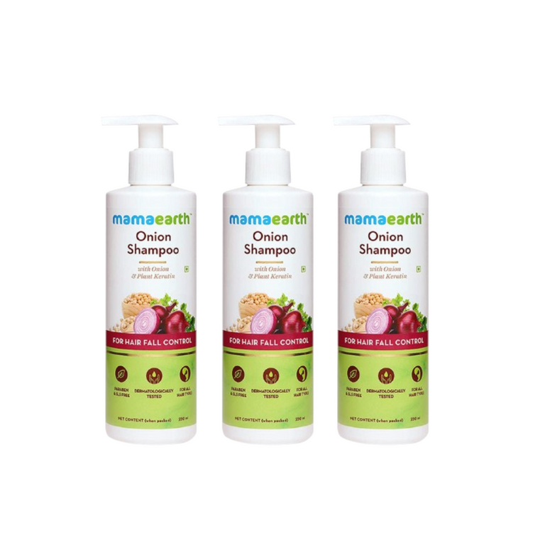 Mamaearth Onion Shampoo For Hair Fall Care - 180 ml - Pack of 1