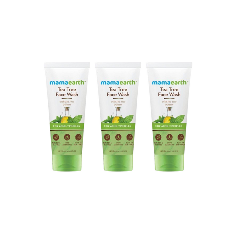 Mamaearth Tea Tree Face Wash for Acne & Pimples - 100 ml - Pack of 1