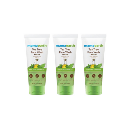 Mamaearth Tea Tree Face Wash for Acne & Pimples - 100 ml - Pack of 1
