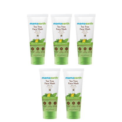 Mamaearth Tea Tree Face Wash for Acne & Pimples - 100 ml - Pack of 1