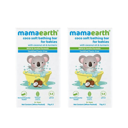 Mamaearth Coco Soft Bathing Bar for Babies - 75 gm - Pack of 2