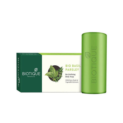 Biotique Advanced Ayurveda Bio Basil & Parsley Revitalizing Body Soap - 150 gm