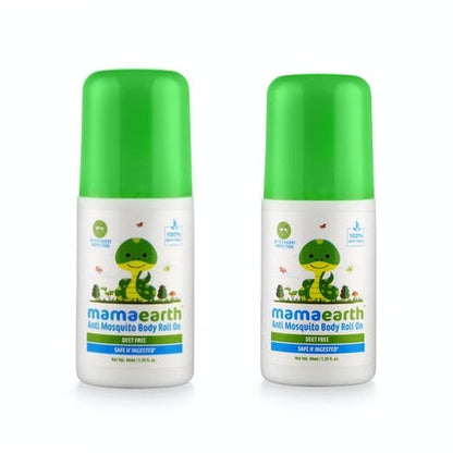 Mamaearth Natural Anti Mosquito Body Roll On For Kids with Citronella Eucalyptus & Lemongrass Oil - 40 ml - Pack of 1