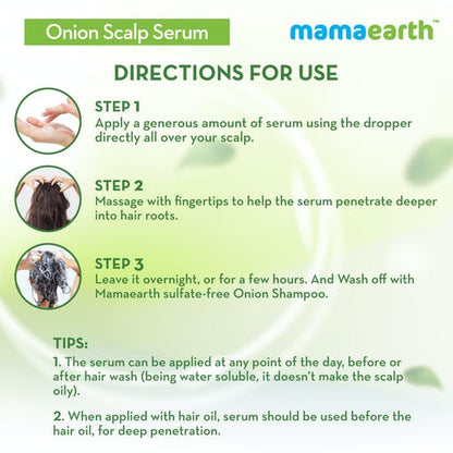 Mamaearth Onion Scalp Serum For Healthy Hair Growth - 50 ml - Pack of 1