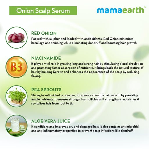 Mamaearth Onion Scalp Serum For Healthy Hair Growth - 50 ml - Pack of 1