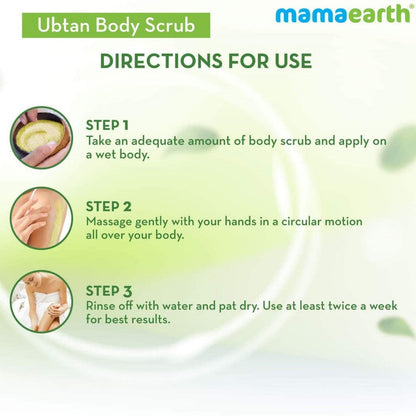 Mamaearth Ubtan Body Scrub with Turmeric & Saffron for Tan Removal - 200 gm