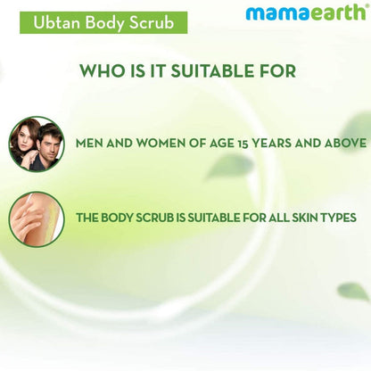 Mamaearth Ubtan Body Scrub with Turmeric & Saffron for Tan Removal - 200 gm