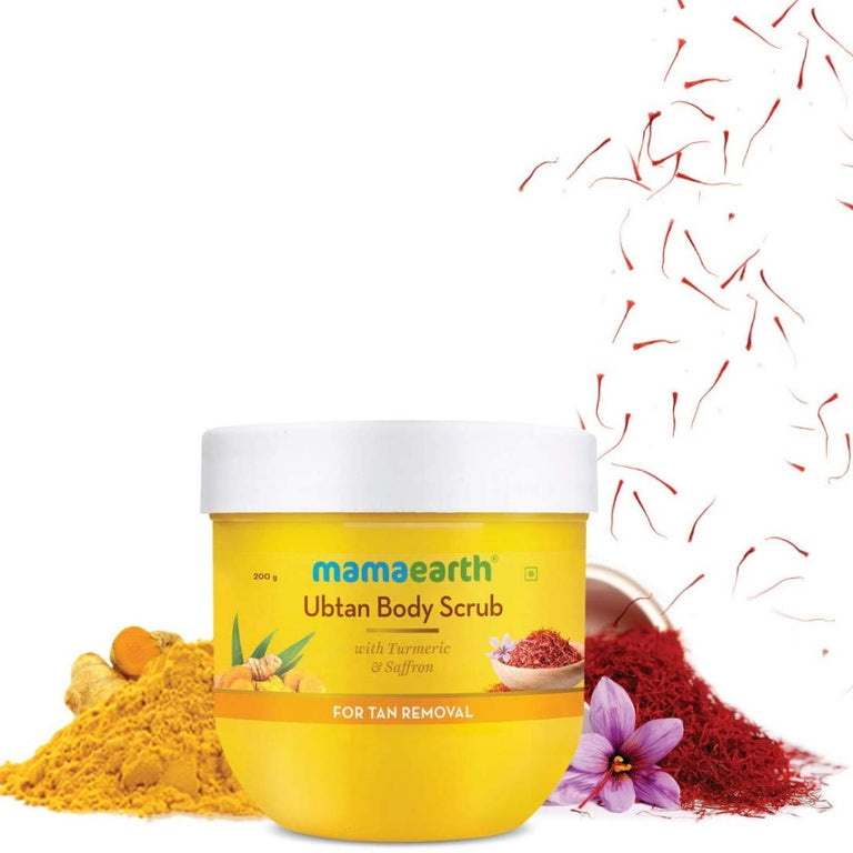 Mamaearth Ubtan Body Scrub with Turmeric & Saffron for Tan Removal - 200 gm