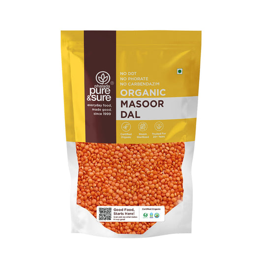 Pure & Sure Organic Masoor Dal - 500 gm