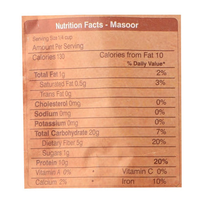 Organic Wellness Masoor Dal Split