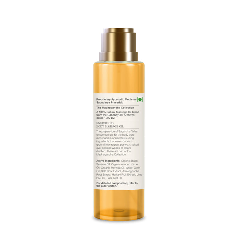 Forest Essentials Body Massage Oil Sweet Lime & Basil - 130 ml