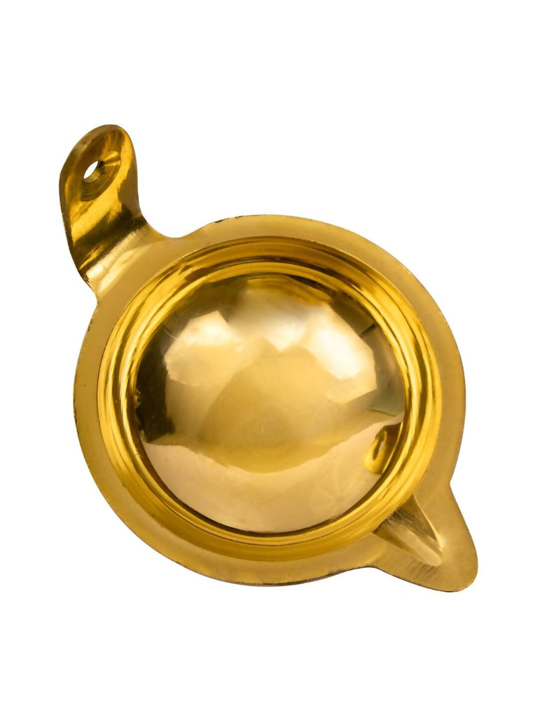 Spillbox Gold-Toned Brass Akdam Deewar Round Pooja Essential