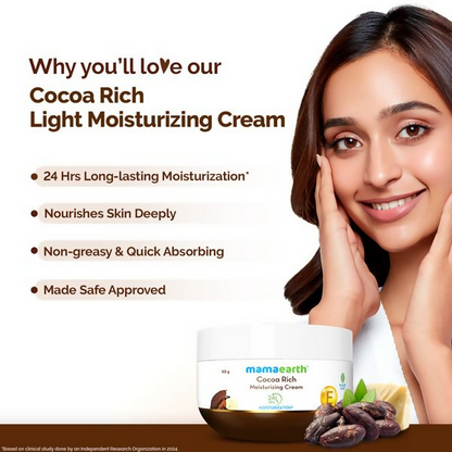 Mamaearth Cocoa Rich Moisturizing Cream with Cocoa Butter & Vitamin E For Deep Nourishment - 50 gm